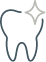 Icon of a sparkling tooth